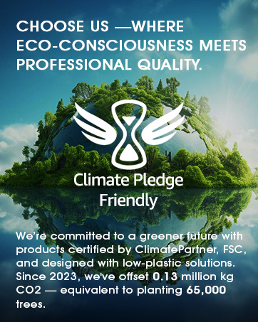 We’re committed to a greener future with products certified by ClimatePartner.