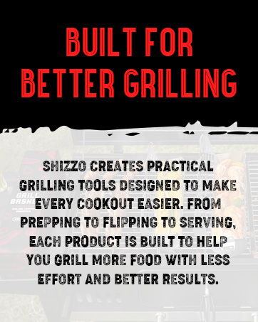 SHIZZO Grill Basket Set, Barbecue BBQ Grilling, Stainless Steel Folding Portable Outdoor Camping