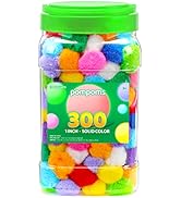 Eppingwin 300pcs 1 Inch Multi-Colored Pom Poms, Soft Pom poms for Crafts, Pom Pom Balls, Pom Poms...