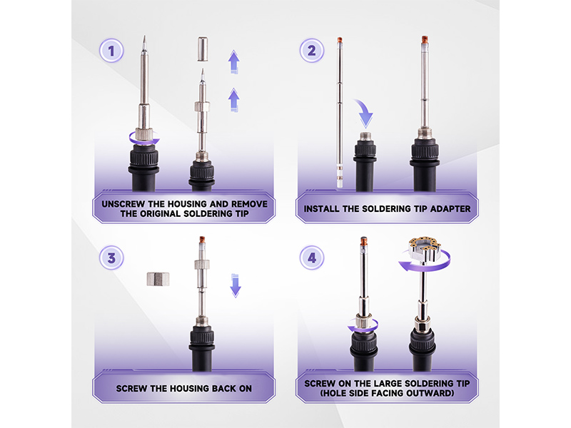 eXtremeRate 3D Joystick Desoldering Iron Tip with Heating Stick