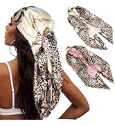 MaopaoBeauty 2PCS Head Scarf for Women's Hair 35" Square Head Scarf