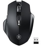 Uineer Wireless Mouse,Rechargeable Mouse with 2.4G USB Connection,(Visible Battery Display) 4 Adj...