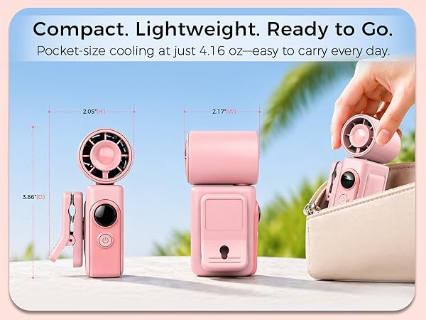 Pocket-size cooling at just4.16 oz-easy to carry every day