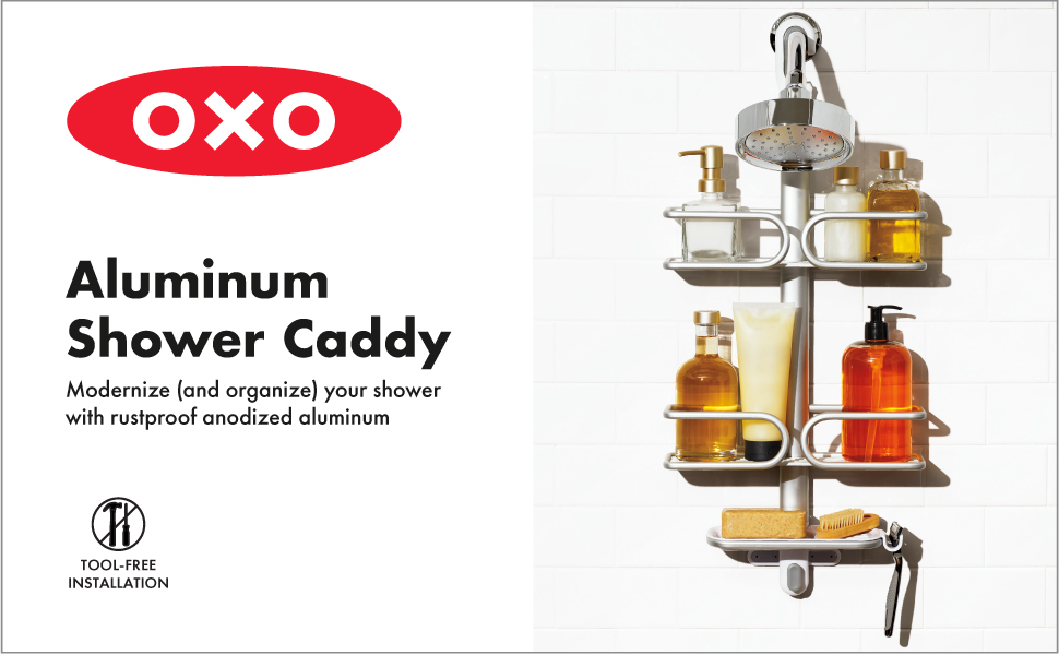 OXO Good Grips 3 Tier Aluminum Shower Caddy