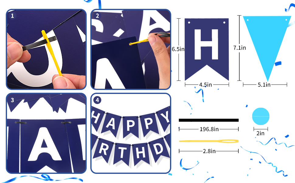Happy Birthday Hanging Banner