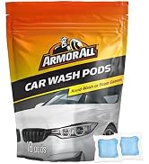Armor All Car Wash Pods, Pre-Measured, Dissolvable, Super-Concentrated Formula, 18 Count