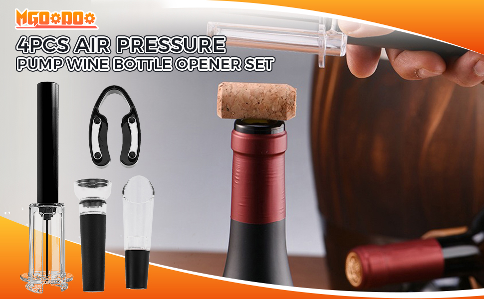 4 in 1 Air Pressure Wine Bottle Opener Set