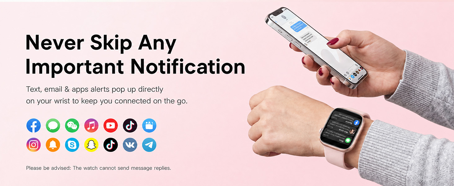 Text, email &amp;amp; apps alerts pop up directly on your wrist to keep you connected on the go.