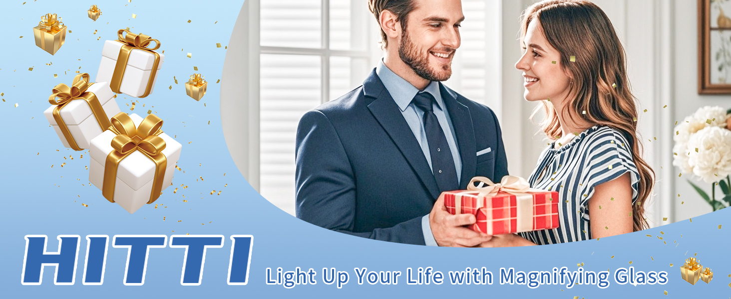 Gifts for the elderly, friends, relatives 10x magnifying glass with light is for crafts hobbies