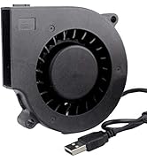 Wathai 75mm x 15mm Radial Fan 5V USB DC Brushless Turbo Cooling Blower Fan
