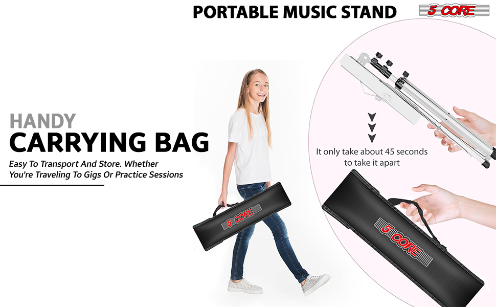 Music Stand,2 in 1 Dual-Use Folding Sheet Music Stand,Desktop Book Stand
