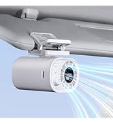 xuenair Car Clip on Fan for SUV RV Van Pickup Visor Roof Handle Seat Belt, Small Portable Battery...