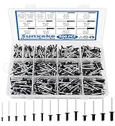Sunxeke 500pcs Pop Rivets Aluminum Rivets Assortment Kit (3/32" 1/8" 5/32" 3/16" 1/4"),14 Sizes A...