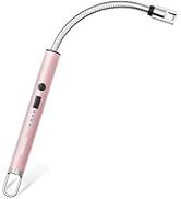 VEHHE Electric Candle Lighter, USB Rechargeable Lighters with Safety Button Lock, Flexible Neck A...