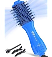 Mini Travel Ceramic Blow Dryer Brush for Short to Medium Hair, 2 Inch Oval Styling Hot Air Brush ...