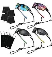 NACHLYNN 2/4/6 Pack Polarized Sport Sunglasses for Men Women Cycling Fishing Running Shades Sungl...