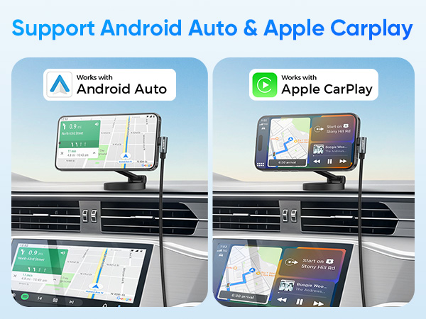 Works with Android Auto &amp;amp;amp; Apple Carplay