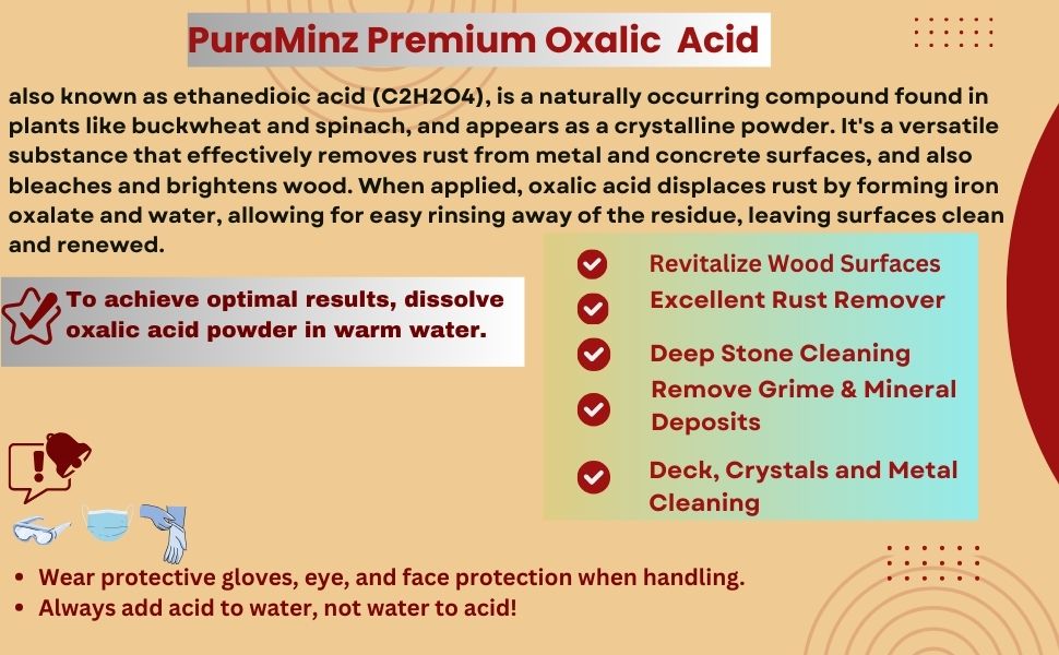 oxalic acid, wood stain remover, oxalic, oxalic acid powder, wood bleach, rust remover