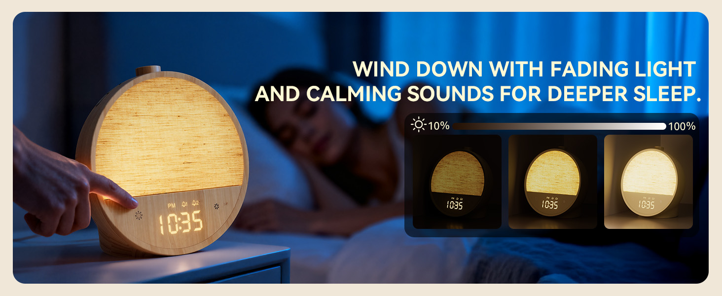 dimmable night light clock