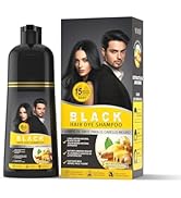 Gowwim Black Hair Dye Shampoo, Ginger Black Hair Color Shampoo Semi Permanent Hair Color Shampoo ...