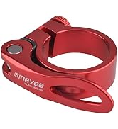 Azarxis Bike Seat Post Clamp Aluminum Alloy Quick Release Bicycle Seatpost Tube Clip 28.6mm 31.8m...