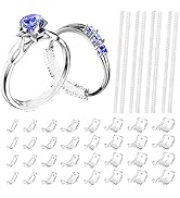 20 Pack Ring Size Adjusters Set for Loose Rings,10 Sizes,2 Styles Invisible Ring Size Reducer Spa...