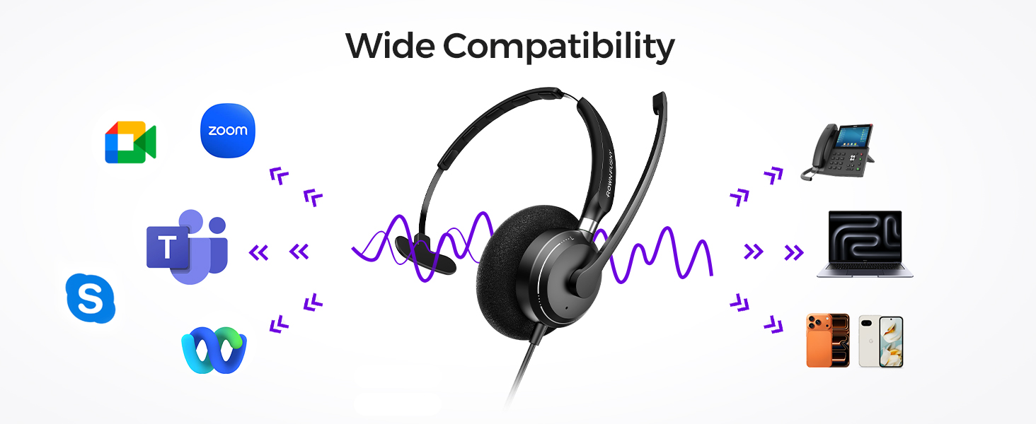 Computer Heatset for Zoom Teams Skype