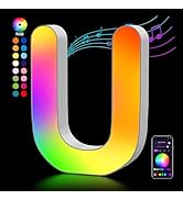 Light Up Letters USB Powered, LED Letter Lights Color Changing Alphabet Sign Gifts for Girls Wome...