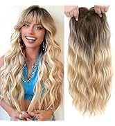 LEDIZE Hair Toppers for Women, 20 Inch Hand Tied Breathable Toppers Hairpieces for Women with Thi...