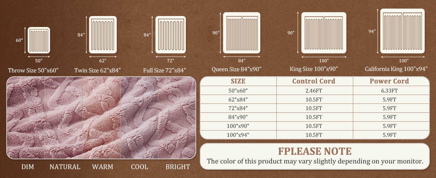 Heated Electric Blanket Heating throw