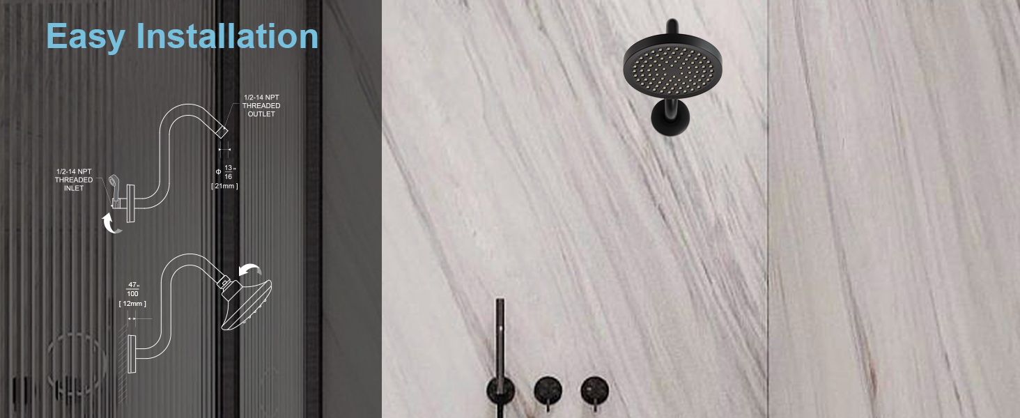 Shower Head Extension Arm