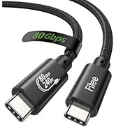 Fitee Thunderbolt 5 Cable 3FT Compatible, 80Gbps(6GB/s) Nylon Braided USB4 Cable, 120Gbps Video B...