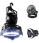 Odoland Portable LED Camping Lantern with Ceiling Fan - Hurricane Emergency