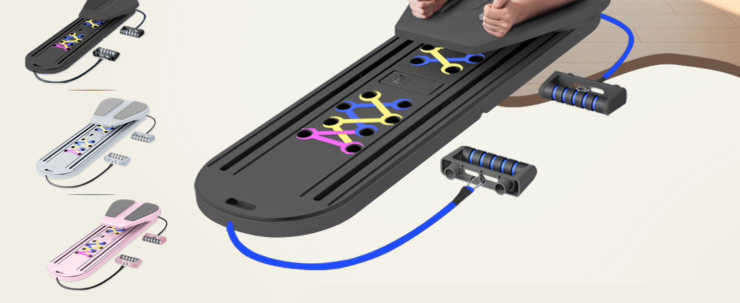 DQI pilates reformer set with resistance bands for balance and home fitness training