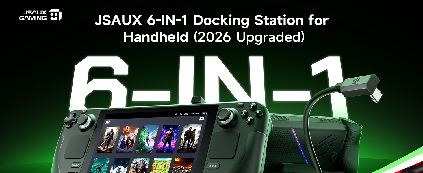 rog xbox ally x dock steam deck oled lcd docking station