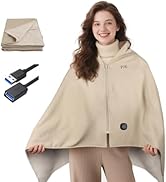 PJE Heated Blanket Portable Shawl Heating USB 3 Setting Electric Warming Throw 59.10 × 33.50 inch...