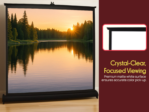 Portable Projector Screen Portable Floor Standing Fold-Out Roll-Up Tripod Manual, Mobile