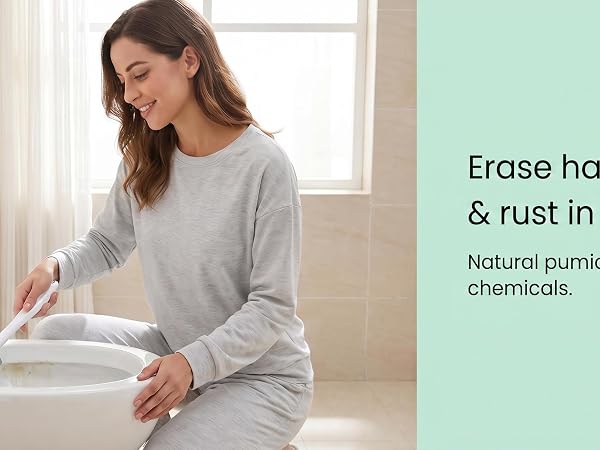 1. Erase hard water rings &amp;amp; rust in seconds. Natural pumice, no harsh chemicals.