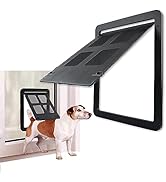 Cdycam Dog Cat Door for Screen Door with Magnetic Flap Lockable, Magnetic Closure Sturdy Screen P...
