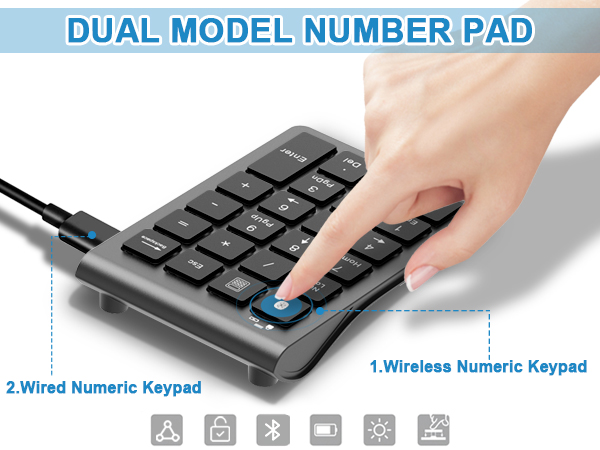 bluetooth numeric keypad