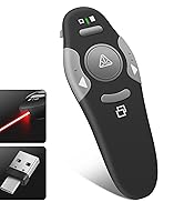 Presentation Clicker Remote Laser Pointer - Wireless USB Presenter - Slideshow PowerPoint Clicker...