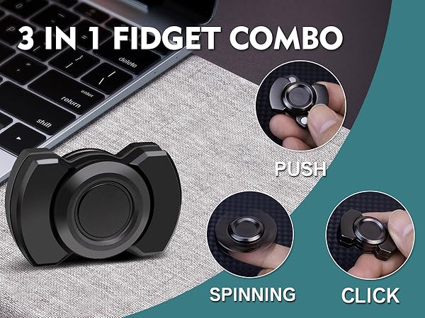 fidget spinner,metal magnetic fidget toy slider EDC Stainless Steel Titanium Black Silver Small