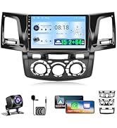 2+64GB Android 15 Car Radio for Toyota Hilux 2005-2014 Wireless CarPlay Android Auto, Realdio 9 I...