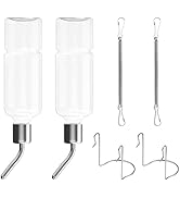 TEHAUX Parrot Water Feeder Pet Hanging Water Feeding Bottle No Drip Dispenser Pet Supplies with S...