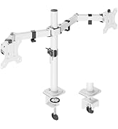UPGRAVITY Dual Monitor Mount, Dual Monitor Stand for Two 17"-32" Flat/Curved Computer Screens, Fu...