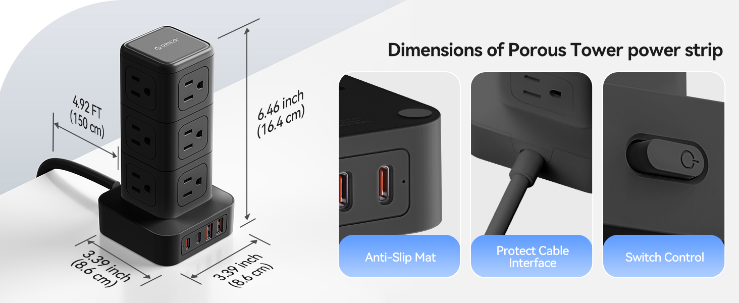 small power strip mini power strip black power strip