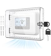 AUURIO Upgraded Thermostat Lock Box with Key, Large Space Thermostat Cover Seamless Anastomosis, ...