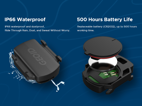 CS600 Cadence/Speed Sensor for Cycling, ANT+/Bluetooth Wireless Bicycle RPM Sensor