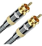 EMK Subwoofer Cable Digital Coaxial Cable Dual Shielded with Gold Plated RCA to RCA Connectors SP...
