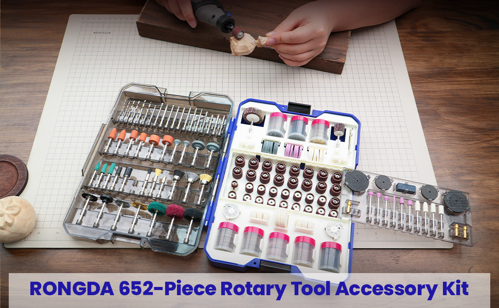 RONGDA 652-Piece Rotary Tool Accessory Kit